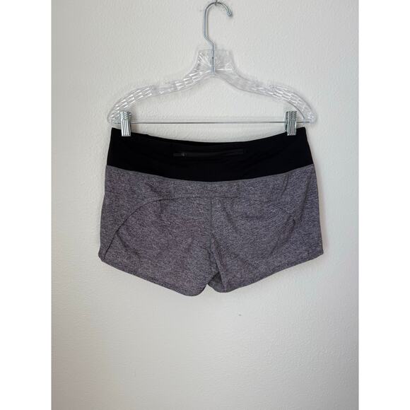 Lululemon Speed Up 4” Inseam Athletic Gray Black Shorts Size 8 - Picture 4 of 6
